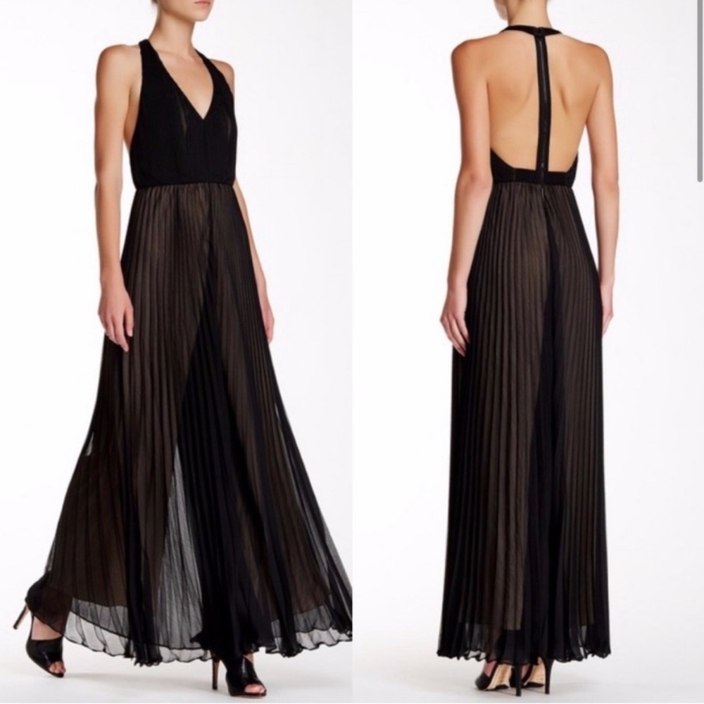 Alice + Olivia black pleated pantsuit